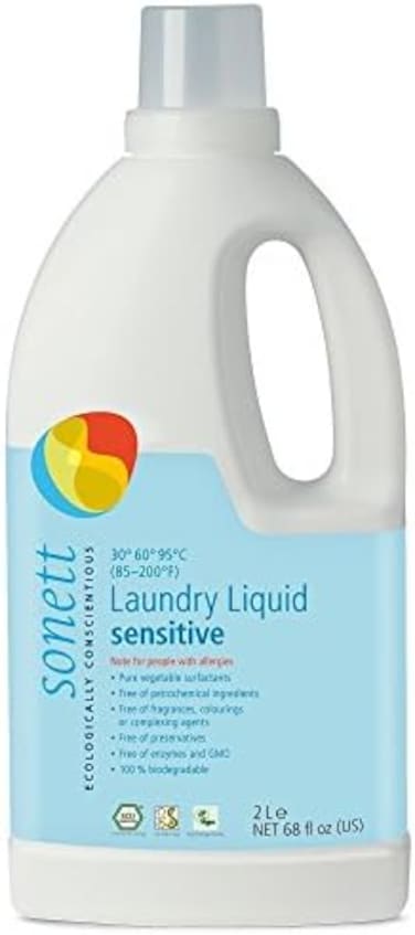 Sonett Ecologically Conscientious Sensitive Organic Laundry Liquid Detergents For People With Allergies Gmo Free Certified Organically Grown