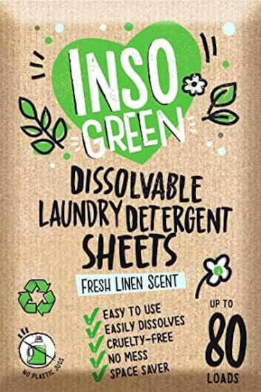 Eco Laundry Detergent Sheets - 80 Loads, No Plastic Jug - 40 Washer Sheets For No Mess &amp; Space-Saving Travel