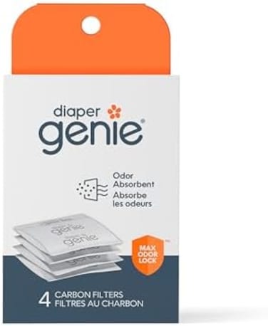 علبة إعادة تعبئة فلتر الكربون من ديابر جيني بلايتكس لدلاء الحفاضات، عدد 4