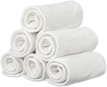 Lukloy Pack Of 6 Bamboo Microfiber Inserts Liners For Adults Cloth Diapers For Incontinence Care, 4-Layer Washable ReUSAble Large Absorbent (6)