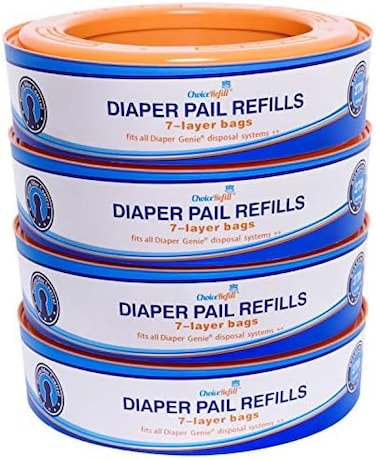 Compatible With Diaper Genie Pails 4-Pack 1080 Count