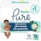 Pampers Diapers Newborn/Size 0 (<10 Lb), 76 Count - Pure Protection Disposable Baby Diapers, Hypoallergenic And Unscented Protection, Super Pack (Packaging &amp; Prints May Vary)