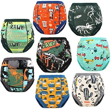Moomoo Baby 8 Packs Toddler Training Underwear For Boy And Girls Strong Absorbent Cotton Training Pants 2-7T