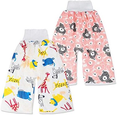Moomoo Baby Waterproof Diaper Pants For Potty Training 2 Packs Overnight Potty Training Pants For Boys