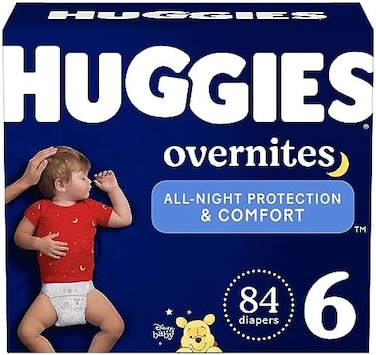 Huggies Overnites Nighttime Baby Diapers, Size 6 (35+ Lbs), 84 Ct
