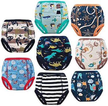 Moomoo Baby 8 Packs Toddler Training Underwear For Boy And Girls Strong Absorbent Cotton Training Pants 2-7T