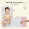 وسادة تغيير الحفاضات المحمولة من Kebabies - سجادة تغيير حفاضات الأطفال المقاومة للماء والقابلة للطي - بساط تغيير حفاضات السفر - وسادات تغيير خفيفة الوزن للطفل (وردي حلو)