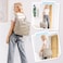 Beaulyn Diaper Bag Backpack, 7-In-1 Leather Travel Back Pack Large Capacity Organizer (Dark Brown) (Khaki)
