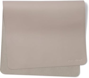 Vegan Leather Baby Changing Mat - Multipurpose Portable Wipeable Diaper Pad - Foldable For Travel (16 X 30 In) (Grey)
