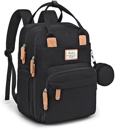 Ruvalino Diaper Backpack Large Diaper Backpack With Multifunctional Baby Bag And Mobile Changing Mat - Pacifier Holder - For Mom And Dad, One Size