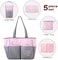 Baby Essentials Diaper Bag Tote 5 Piece Set (Pink/Grey)
