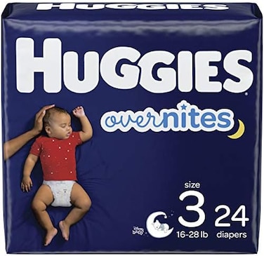 Huggies Nighttime Baby Diapers Size 3, 24 Ct, Overnites