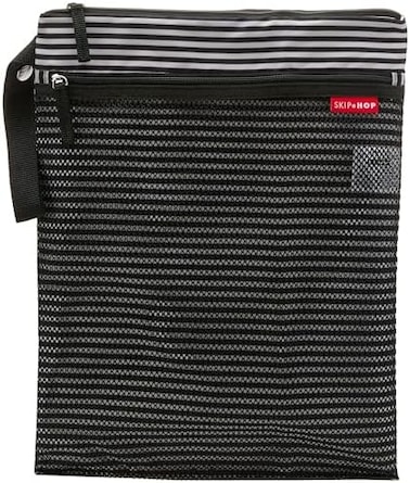 Skip Hop Wet Dry Bag, Grab &amp; Go, Black &amp; White Stripe