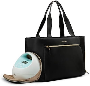 Mommore Breast Pump Diaper Tote Bag With 15In Laptop Sleeve For Medela, Spectra S1, S2, Evenflo