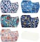 Wegreeco Washable ReUSAble Baby Cloth Pocket Diapers 5 Pack + 5 Bamboo Inserts (Boy Car &amp; Sail) One Size