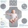 Portable Changing Mat Travel - Waterproof Compact Diaper Changing Pad With Built-In Pillow - Lightweight &amp; Foldable Changing Station, Newborn Shower Gifts(Cute Elephant)