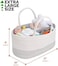 Luxury Little Diaper Caddy Organizer, Extra Large Cotton Rope Nursery Basket, Changing Table Organizer For Baby Diaper Storage, Portable Car Organizer With Removable Divider, Baby Shower Gifts
