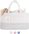 Luxury Little Diaper Caddy Organizer, Extra Large Cotton Rope Nursery Basket, Changing Table Organizer For Baby Diaper Storage, Portable Car Organizer With Removable Divider, Baby Shower Gifts