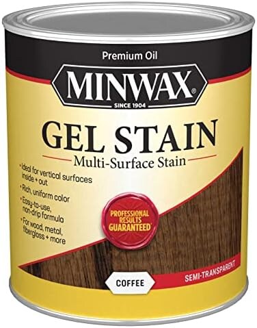Minwax Gel Stain For Interior Wood Surfaces, Quart, Coffee