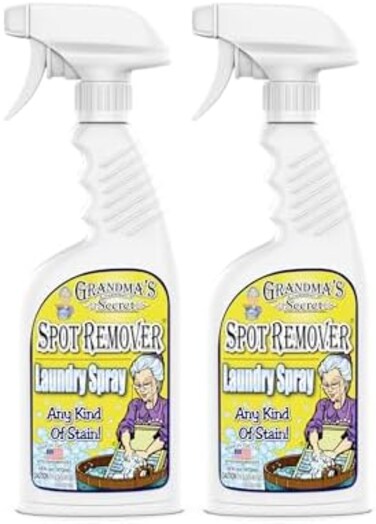 Grandma's Secret Spot Remover Laundry Spray - Chlorine, Bleach And Toxin-Free Fabric Stain Remover For Clothes - Removes Oil, Paint, Blood And Pet Stains - 16 Oz, 2 Pack