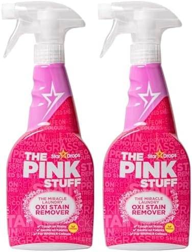 Stardrops - The Pink Stuff - The Miracle Laundry Oxi Stain Remover Spray 2-Pack Bundle (2 Laundry Stain Remover)