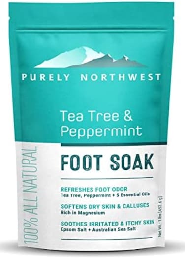 Tea Tree Oil Foot Soak With Epsom Salt, Refreshes Feet And Toenails, Soothes Dry Calloused Heels, Leaving Feet Feeling Soft, Clean And Healthy &ndash; Helps Soak Away Tired Feet -16Oz (Pack Of 1)