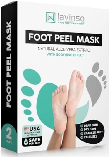 Foot Peel Mask 2 Pack, Peeling Away Calluses And Dead Skin Cells, Make Your Feet Baby Soft, Exfoliating Foot Mask, Repair Rough Heels, Get Silky Soft Feet By Lavinso