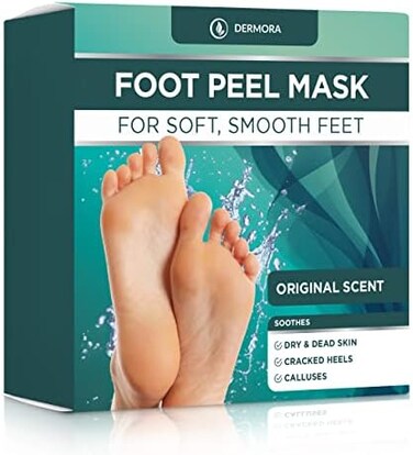 Dermora Foot Peel Mask For Cracked Heels Dead Skin And Calluses (Pack Of 2)