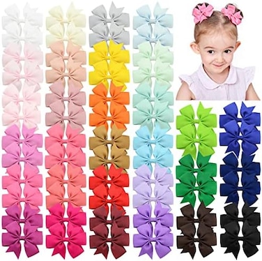 Choicbaby 60Pcs 3 Inches Baby Girls Hair Bows Alligator Clips Grosgrain Ribbon Pinwheel Hair Barrettes For Babies Kids Toddlers Teens Gifts In Pairs