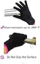 2 Heat Resistant Glove For Hair Styling, Curling Iron, Flat Iron And Curling Wand, Black, Pink Edge