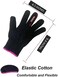 2 Heat Resistant Glove For Hair Styling, Curling Iron, Flat Iron And Curling Wand, Black, Pink Edge