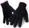 2 Heat Resistant Glove For Hair Styling, Curling Iron, Flat Iron And Curling Wand, Black, Pink Edge