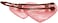 Double Heart Plastic Tige Boule Barrette - Nacro Pink