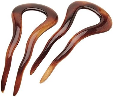 (سلحفاة) - أزواج دبابيس شعر 90 × 42 مم - سلحفاة