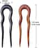 Wooden Hair Pins For Buns U Shaped Handmade Hair Fork Vintage Hair Stick For Long Hair