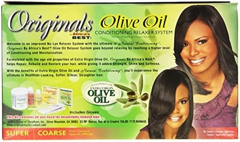 Africa&#39;s Best Organics Organic Conditioning Relaxer System, For Coarse Resistant Hair, No-Lye, Super