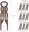 دبابيس شعر - دبابيس شعر بلاستيكية، بمقبض سحري على شكل حرف U، دبابيس قوية ومتينة للشعر الناعم والسميك والطويل، ملحقات تصفيف الشعر، مجموعة من 10 (كريستال)
