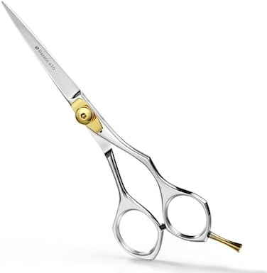 Suvorna Razeco E10-6 مقص حلاقة دقيق بحافة من الفولاذ المقاوم للصدأ. تصفيف الشعر وتشذيبه وتقطيعه. ماكينة حلاقة حادة مثالية للصالونات والاستخدام المنزلي