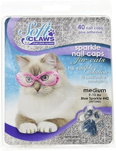 Feline Nail Caps M Blu Sprk