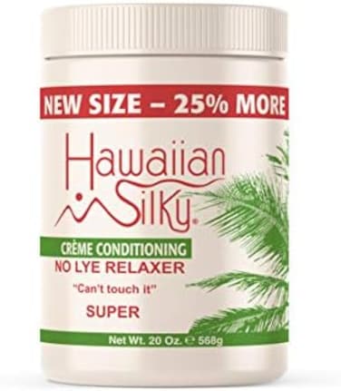 Hawaiian Silky Sensitive Scalp Conditioning Relaxer Super 20Oz No Lye For Natural Hair - 100% Real Jojoba &amp; Mink Oils - Good On Color Treated Hair - All Hair Types Men, Women &amp; Teens