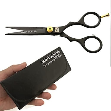 Professional Moustache Scissors, Beard Trimming Scissors, Extremely Sharp 5" (13Cm) + Case