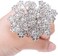 Eboot 40 Pack Flower Crystal Rhinestone Hair Pins With A Storage Bag For Bridal Wedding Hair Accessories (White) White