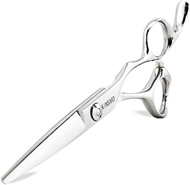 5. 5Inch Barber Scissors Hair Scissors Hair Shears Cutting Shears Japan 440C Silvery Convex Blades Kinsaro