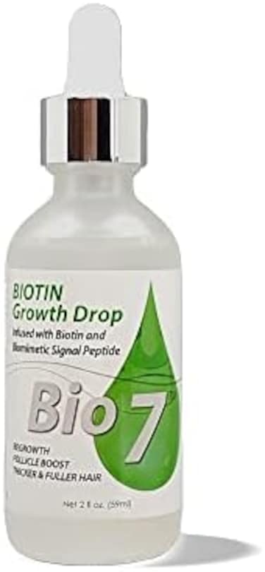 Bio7 Biotin Growth Drop Infused Biomimetic Signal Peptide &ndash; 2 Fl Oz &ndash; Improve The Appearance Of Hair Loss By Looking Visibly Longer, Thicker, Boost Follicle Growth &ndash; By Natures