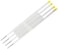 Hair Sectioning Stix - Hair Sticks To Easily Section And Clip Strands, Creates Even And Symmetrical Hair Lines During Coloring Process, 4 Sticks Per Pack