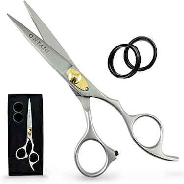 Professional Hair Cutting Scissors, Barber Hair Salon Shears, 6.5" Silver, Japanese Steel, Modern Style