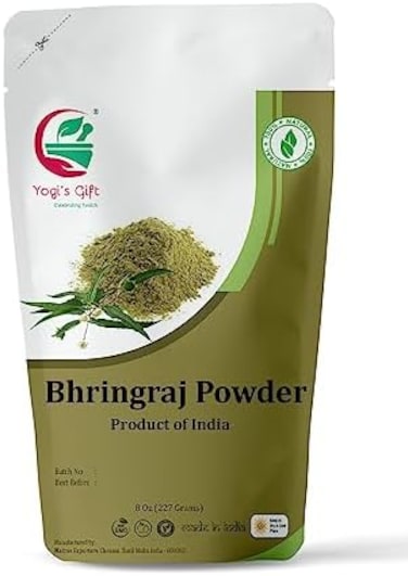 Yogi&rsquo;S Gift &ndash; Celebrating Health 100% Pure Bhringraj Powder, 8 Oz (227 Grams), Eclipta Alba, Karisalankanni Powder, False Daisy Powder, By