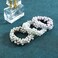 Brinie Briskaari Hair Ties Champagne Elastic Hair Scrunchies Pearl Hair Bands Bead Hair Ropes Hair Accessories For Women And Girls (Pack Of 3)