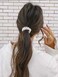 Brinie Briskaari Hair Ties Champagne Elastic Hair Scrunchies Pearl Hair Bands Bead Hair Ropes Hair Accessories For Women And Girls (Pack Of 3)