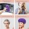 Flaxseed Deep Conditioning Heat Cap - Cordless 100% Safe Microwave Hot Cap For Natural Curly Textured Hair Care, Drying, Styling, Curling, Universal Size (10 Pcs One-Time Shower Cap) (Purple)